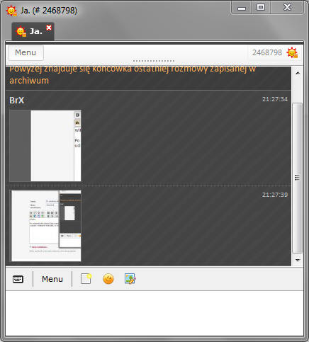Po ostatniej aktualizacji obrazki wysyłane/odbierane są malutkie